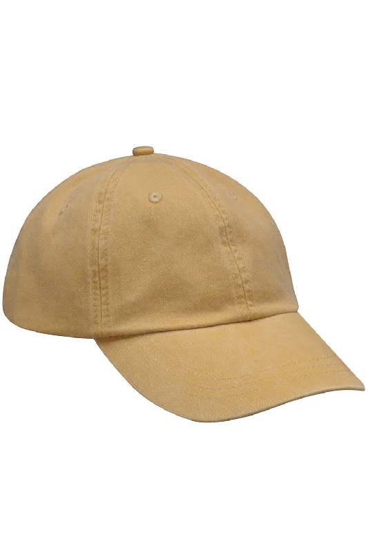 Mens hats for crossfit-Adams Mens Adjustable Hat - Mustard Yellow