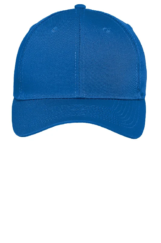 Mens hats with airy fabric-Port Authority Mens Easy Care Adjustable Hat - Royal Blue