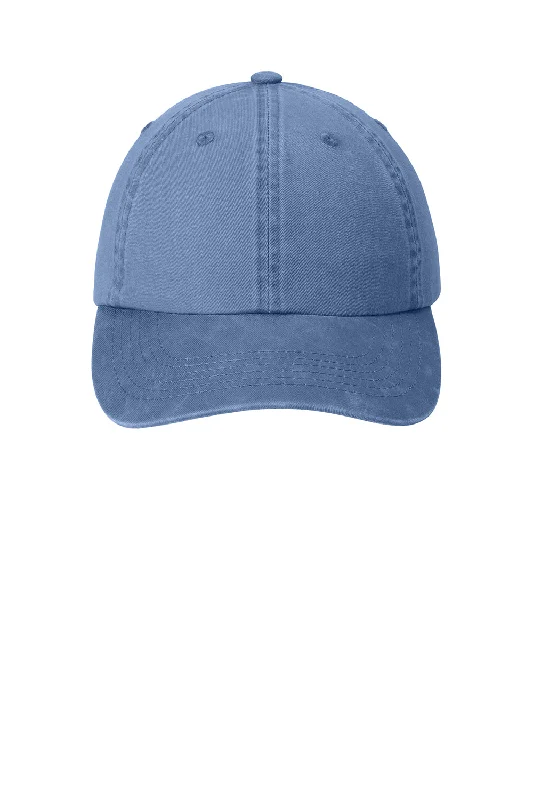 Mens hats for downtime indoors-Port Authority Mens Adjustable Hat - Steel Blue