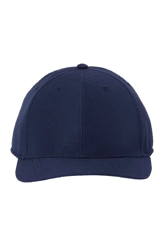 Mens hats for strength training-Atlantis Headwear Mens Sustainable Recycled Feel Snapback Hat - Navy Blue