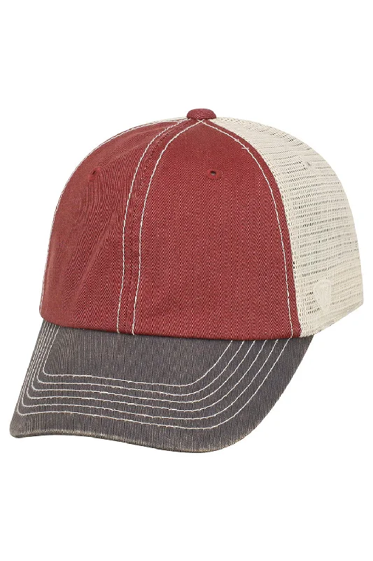 Mens hats with odor-resistant fabric-J America Mens Offroad Snapback Hat - Burgundy