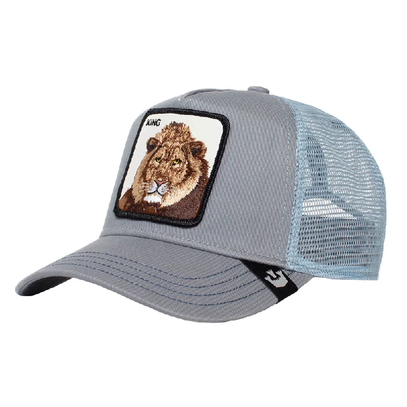 Beanies & Headbands for Cliff Walks-Goorin Brothers The King Lion Trucker - Slate