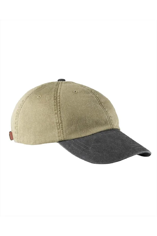 Mens hats with ribbed texture-Adams Mens Adjustable Hat - Khaki Brown/Black