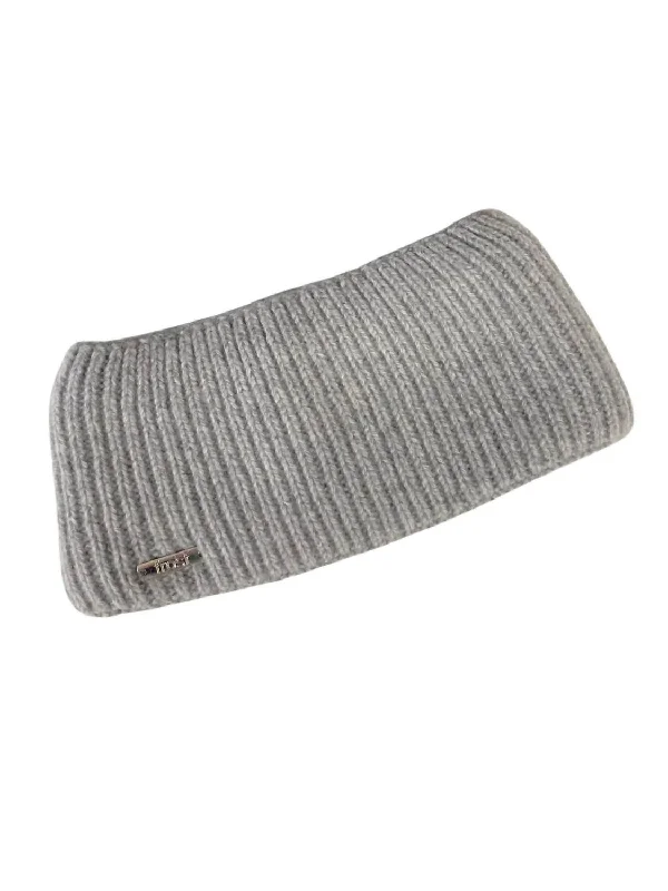 Wool hats for winter sports enthusiasts-Women's Wool Blend Headband In Gray