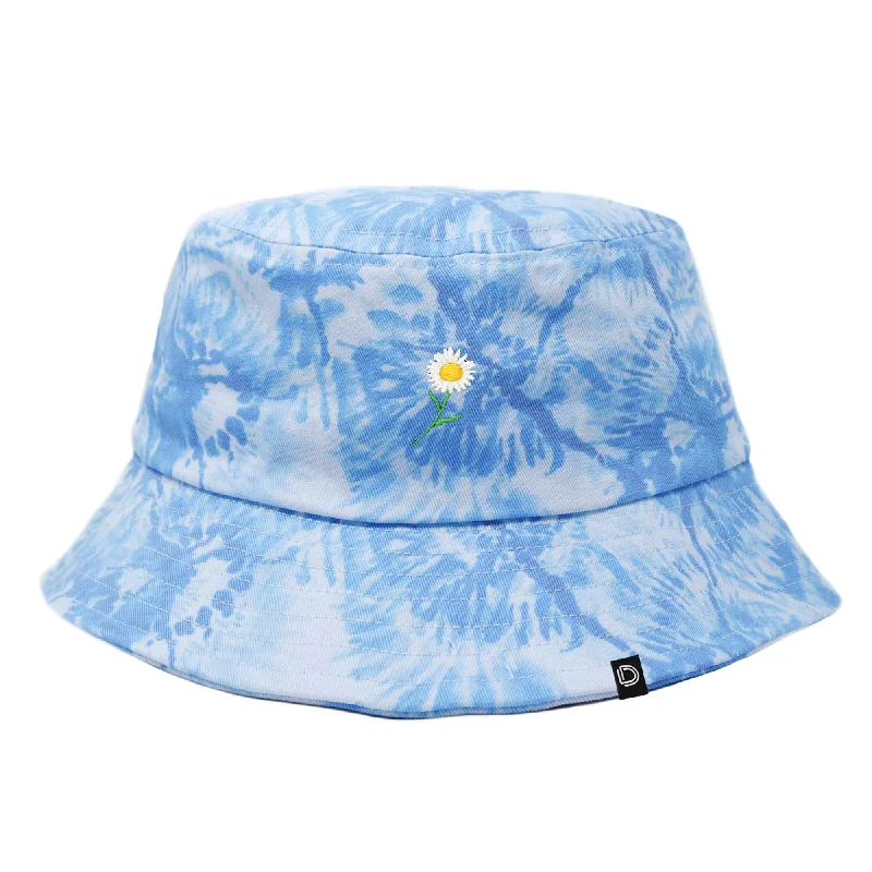 bucket hats for vacation-ready accessories-Dalix Daisy Tie Dye Bucket Hat