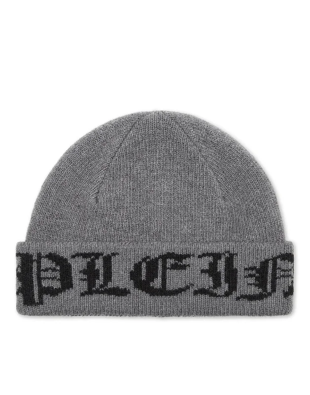 Wool hats for stylish beanies-Wool Beanie Gothic Plein