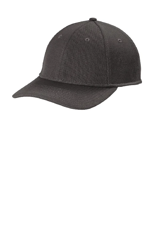 Mens hats with plush texture-New Era Mens Dash Performance Adjustable Hat - Graphite Grey