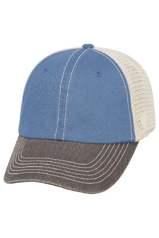 Mens hats with stylish patterns-J America Mens Offroad Snapback Hat - Denim Blue