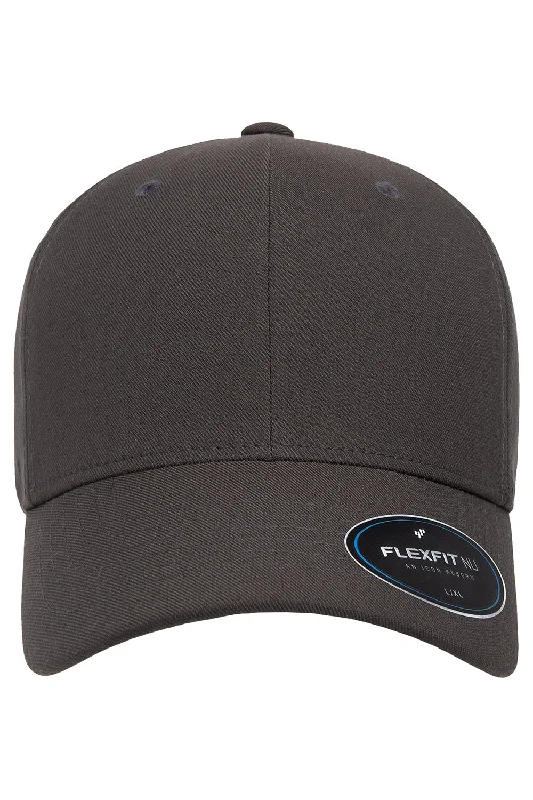 Mens hats with warm padding-Flexfit Mens NU Stretch Fit Hat - Dark Grey