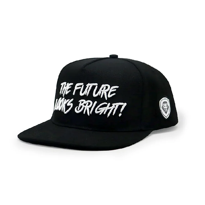 Beanies & Headbands with Thin Knit-Future Looks Bright Black & White Flat Brim Snapback hat