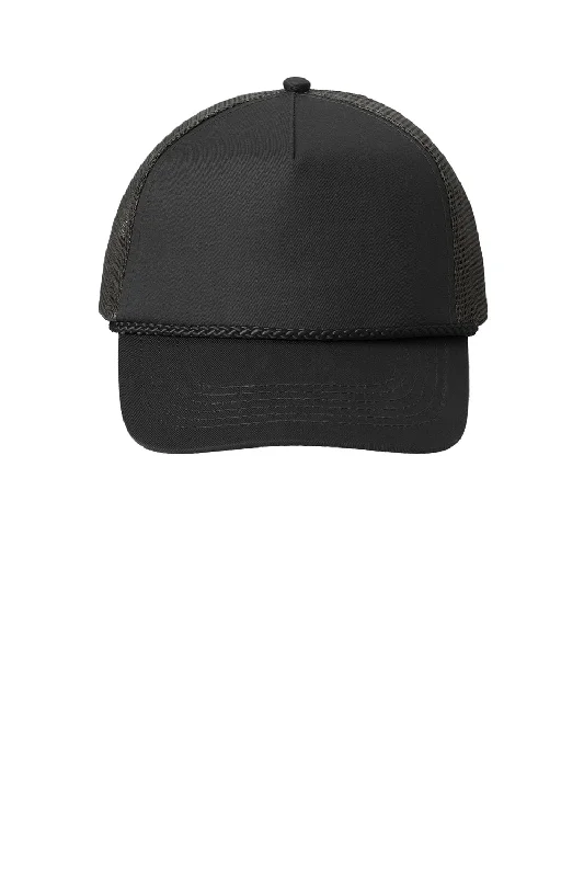 Mens hats with elastic fit-Port Authority Mens Snapback Hat - Black