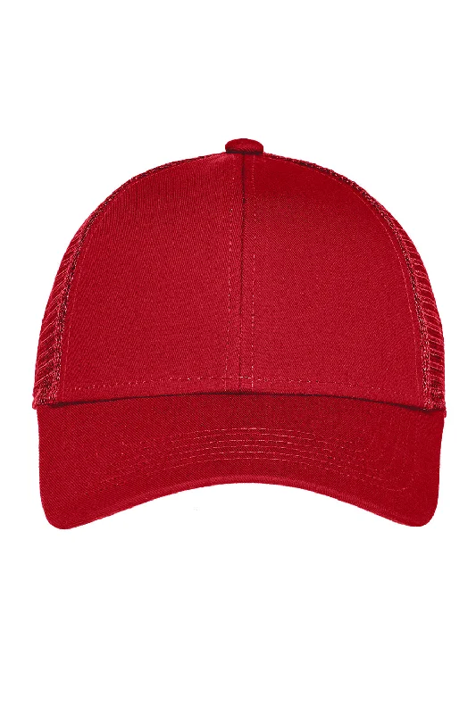 Mens hats with cool themes-Port Authority Mens Adjustable Mesh Back Adjustable Hat - Chili Red