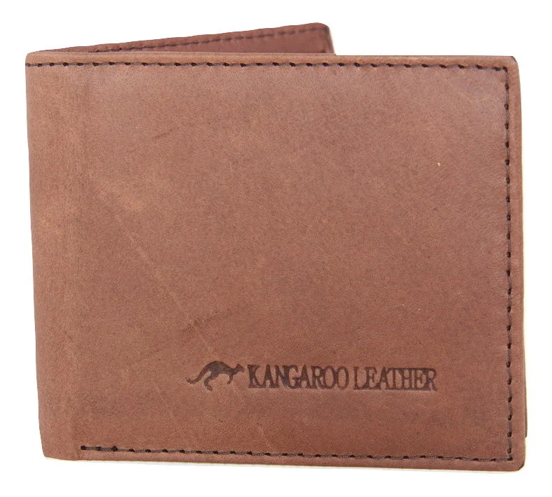 Beanies & Headbands for Frosty Weather-Barmah Kangaroo Leather 1 Fold Wallet - Hickorystone