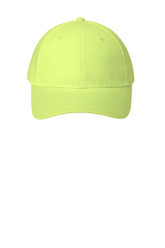 Mens hats for outdoor sports-Port & Company Mens Twill Adjustable Hat - Neon Yellow