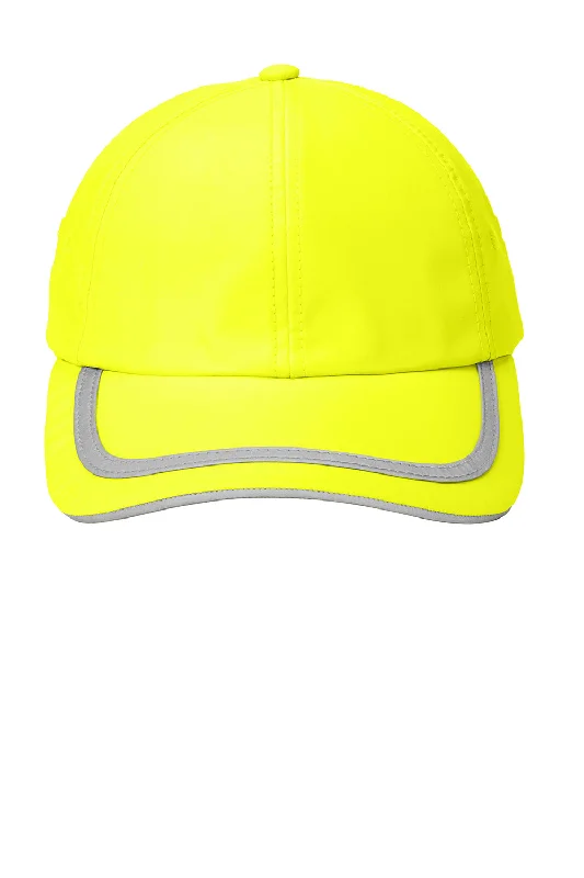 Mens hats for custom fit-Port Authority Mens Enhanced Visibility Adjustable Hat - Safety Yellow