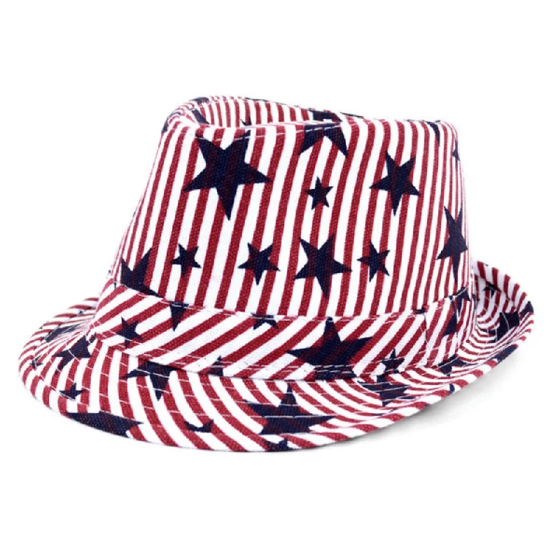 Beanies & Headbands for Head Support-Stars and Stripes Fedora