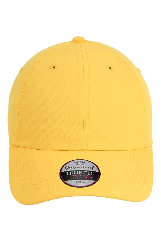 Mens hats with airy fabric-Imperial Mens The Original Performance Moisture Wicking Adjustable Hat - Gold