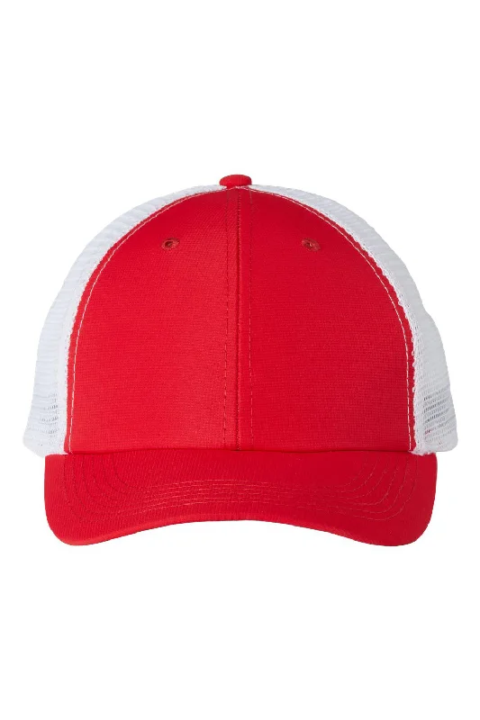 Mens hats with alpaca wool-Imperial Mens The Original Sport Mesh Moisture Wicking Snapback Hat - Red/White