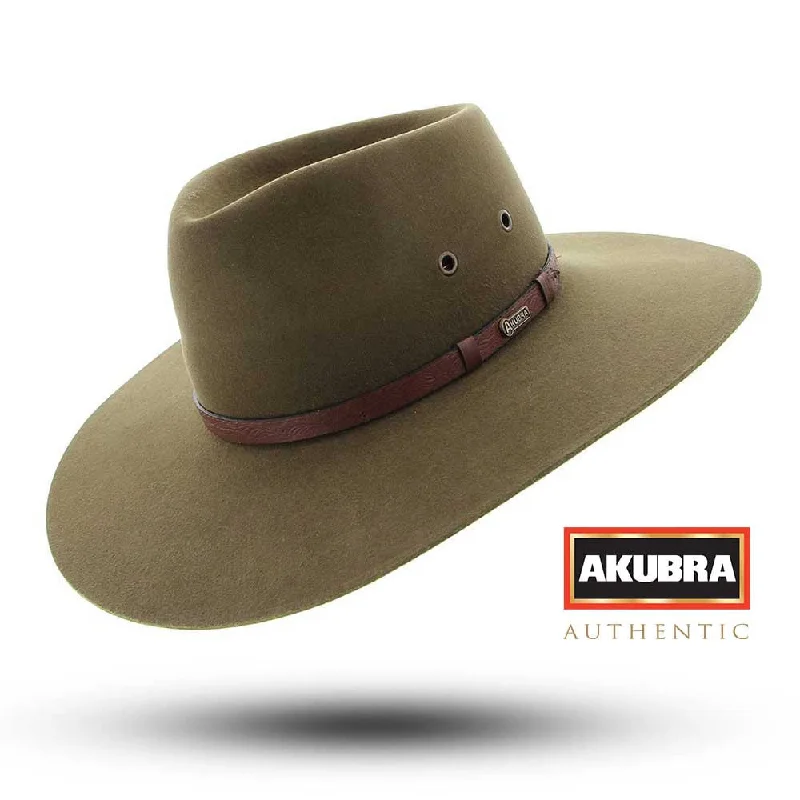 Beanies & Headbands with Fine Feel-Akubra Territory Hat - Khaki