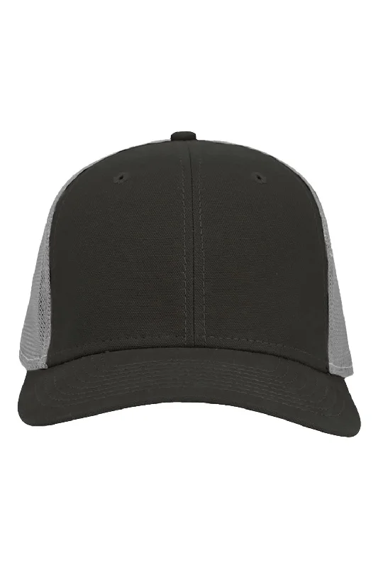 Mens hats with geometric shapes-Dri Duck Mens Hudson Flex Snapback Hat - Charcoal Grey/Fog Grey