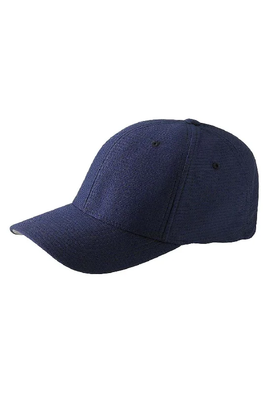 Mens hats for training-Flexfit Mens Cool & Dry Moisture Wicking Stretch Fit Hat - Navy Blue