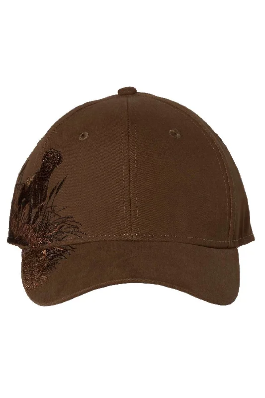 Mens hats for cool mornings-Dri Duck Mens Labrador Adjustable Hat - Brown