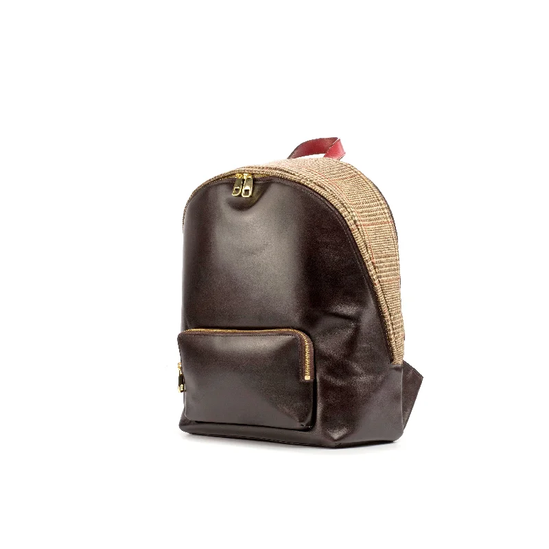 Mens hats with ethical production-DapperFam Luxe Men's Back Pack in Tweed Sartorial