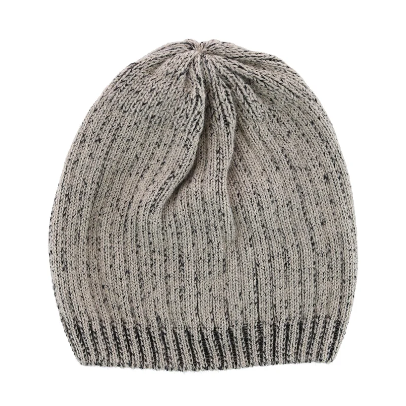 Comfortable wool hats for everyday wearMen's Ribbed Knit Mixed Wool Beanie