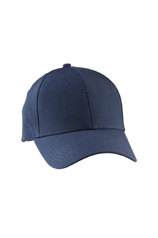 Mens hats with quick-dry texture-Adams Mens Pro-Flow Moisture Wicking Adjustable Hat - Navy Blue