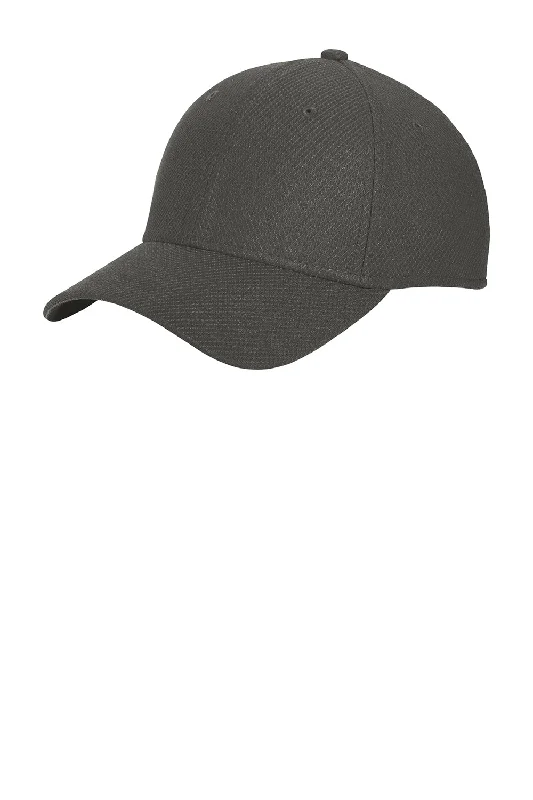 Mens hats with gentle padding-New Era Mens Moisture Wicking Stretch Fit Hat - Graphite Grey