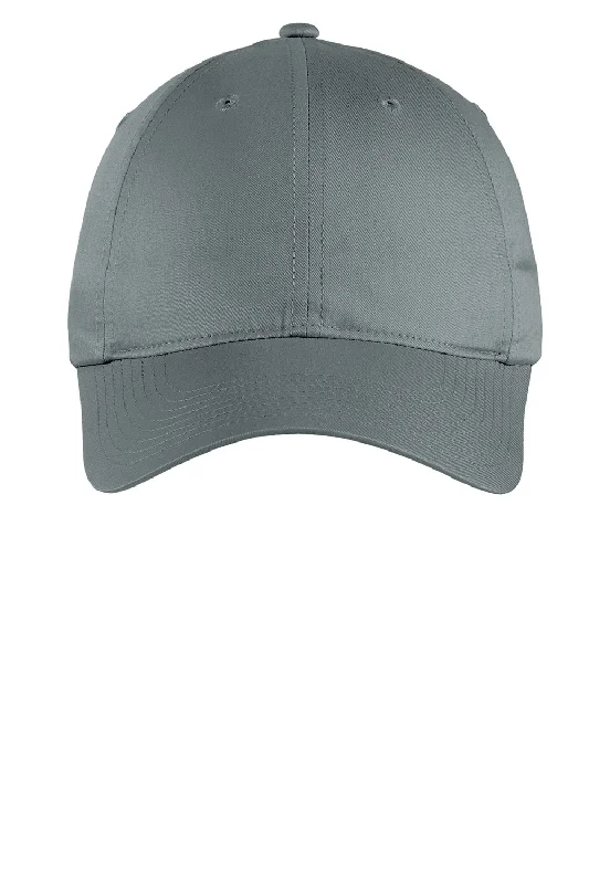 Mens hats with rugged finish-Nike Mens Adjustable Hat - Dark Grey