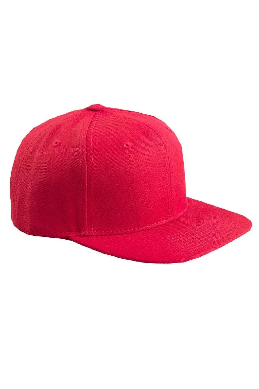 Mens hats for scenic walks-Yupoong Mens Adjustable Hat - Red