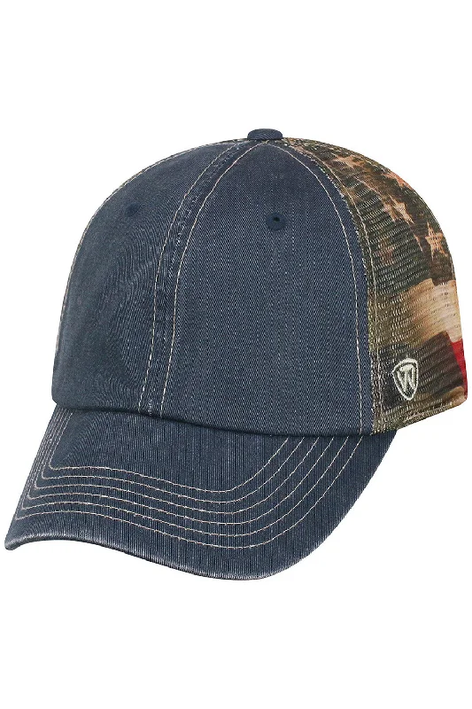 Mens hats with lightweight wool-J America Mens Offroad Snapback Hat - Flagtacular