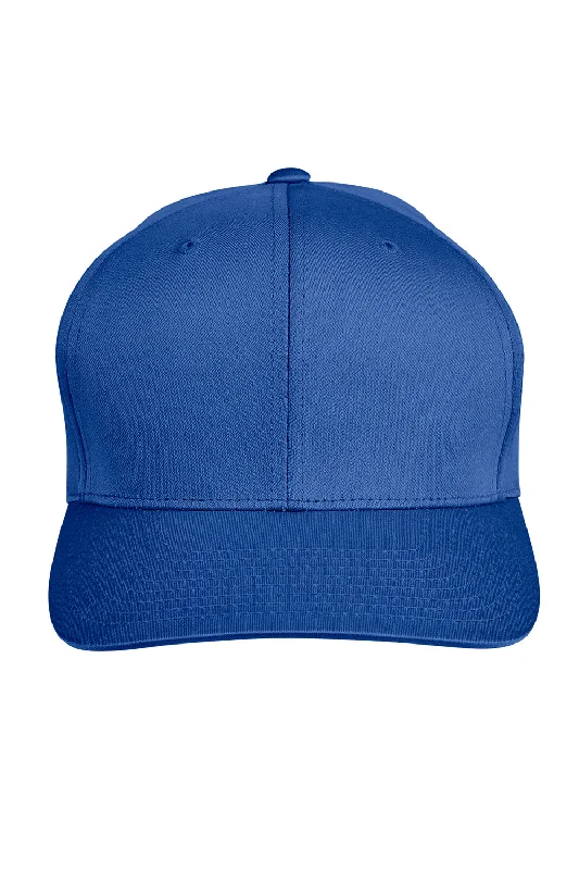 Mens hats for wet conditions-Team 365 Mens Zone Performance Moisture Wicking Snapback Hat - Royal Blue