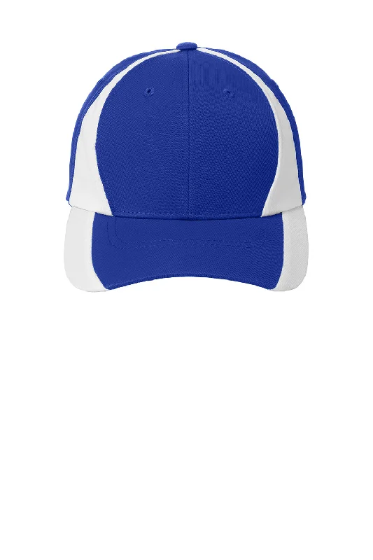 Mens hats with durable wear-Sport-Tek Mens Dry Zone Moisture Wicking Adjustable Hat - True Royal Blue/White