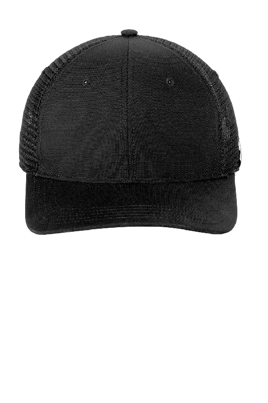 Mens hats with quick-dry texture-Carhartt Mens Moisture Wicking Canvas Mesh Back Hat - Black