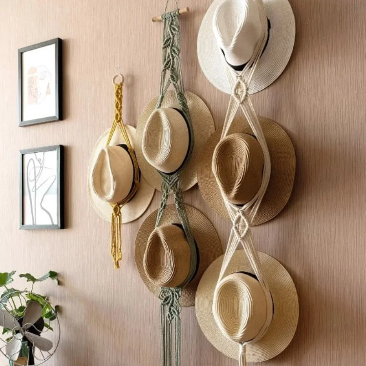 Beanies & Headbands with Playful Designs-Hat Wall Hanger - Double Hat