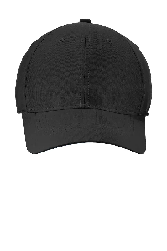 Mens hats for adventure sports-Nike Mens Dri-Fit Moisture Wicking Adjustable Hat - Black