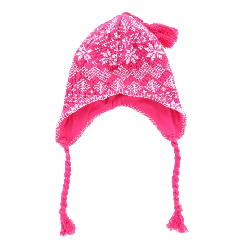 Womens Hats with orbit designs-Women's Heavy Knit Winter Pattern Peruvian Hat