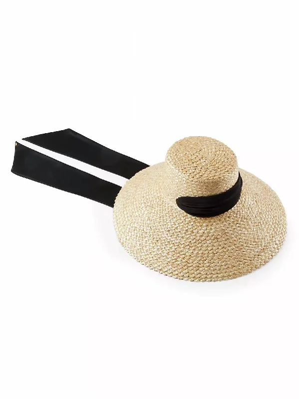 Sun hat for upgrades-Women's Mirabel Straw Sun Hat In Natural With Black Band