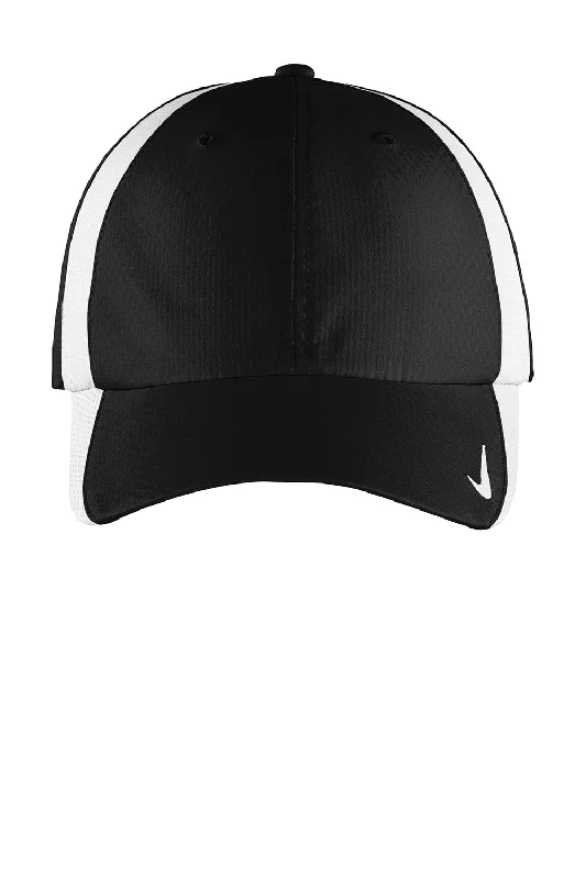 Mens hats with cool prints-Nike Mens Sphere Dry Moisture Wicking Adjustable Hat - Black/White