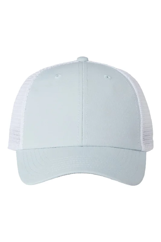 Mens hats for weekend trips-Imperial Mens The Original Sport Mesh Moisture Wicking Snapback Hat - Glacier Blue/White