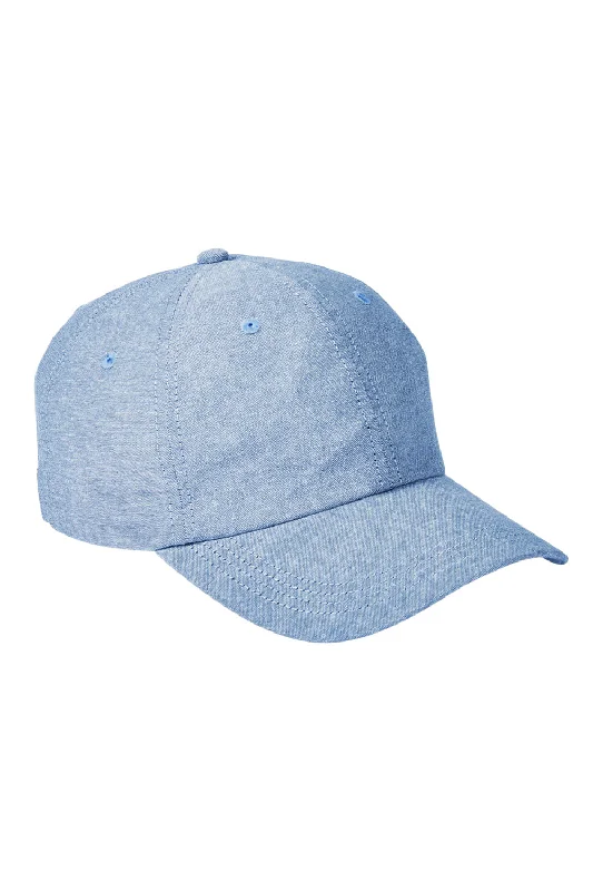 Mens hats for frosty days-Big Accessories Mens Summer Prep Adjustable Hat - Blue Chambray