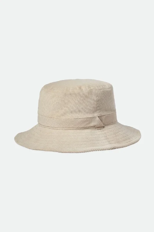 bucket hats for fashionable streetwear in warm weather-Petra Packable Bucket Hat - Whitecap