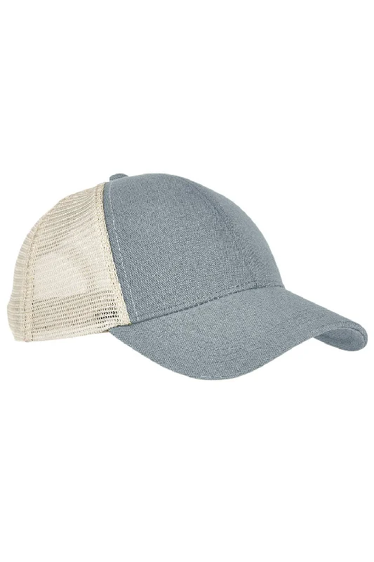 Mens hats with elegant patterns-Econscious Mens Washed Hemp Blend Snapback Trucker Hat - Charcoal Grey/Oyster