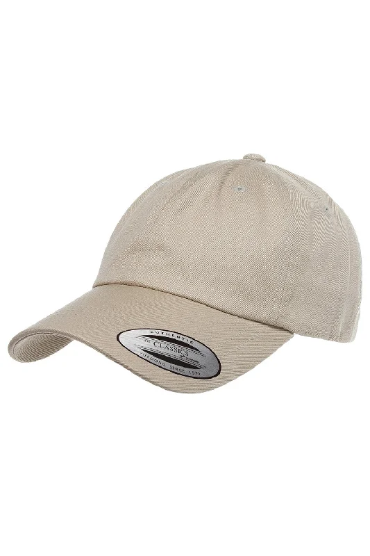 Mens hats for late nights-Yupoong Mens Adjustable Hat - Khaki