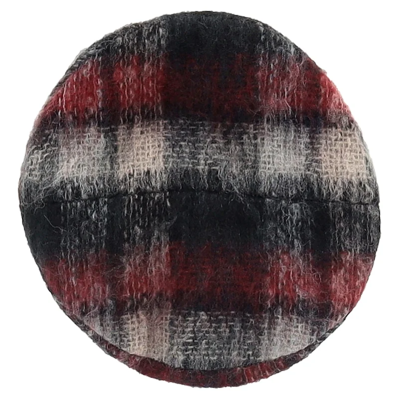 Lightweight wool hats for mild wintersMaison Michel Checkered Print Beret in Multicolor Tweed Wool