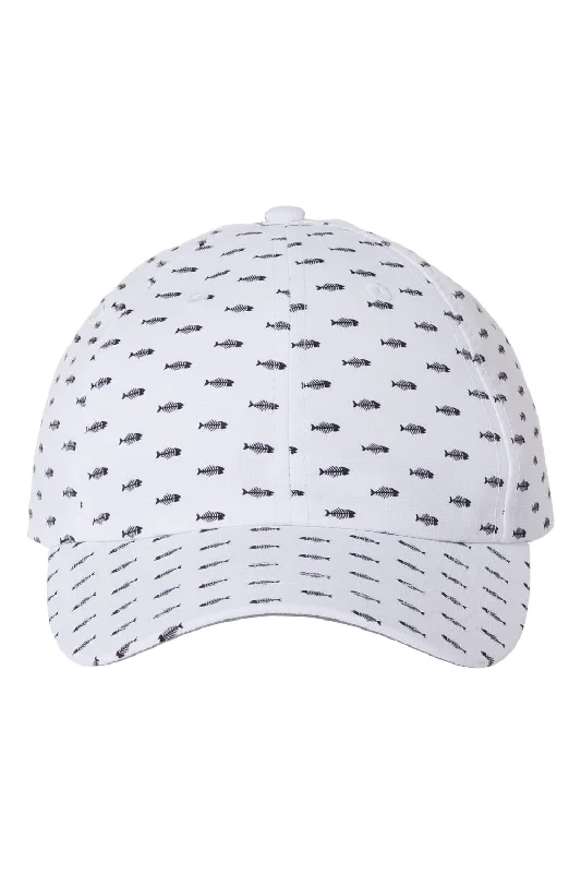 Mens hats for cold nights-Imperial Mens Alter Ego Moisture Wicking Adjustable Hat - White Bone Fish