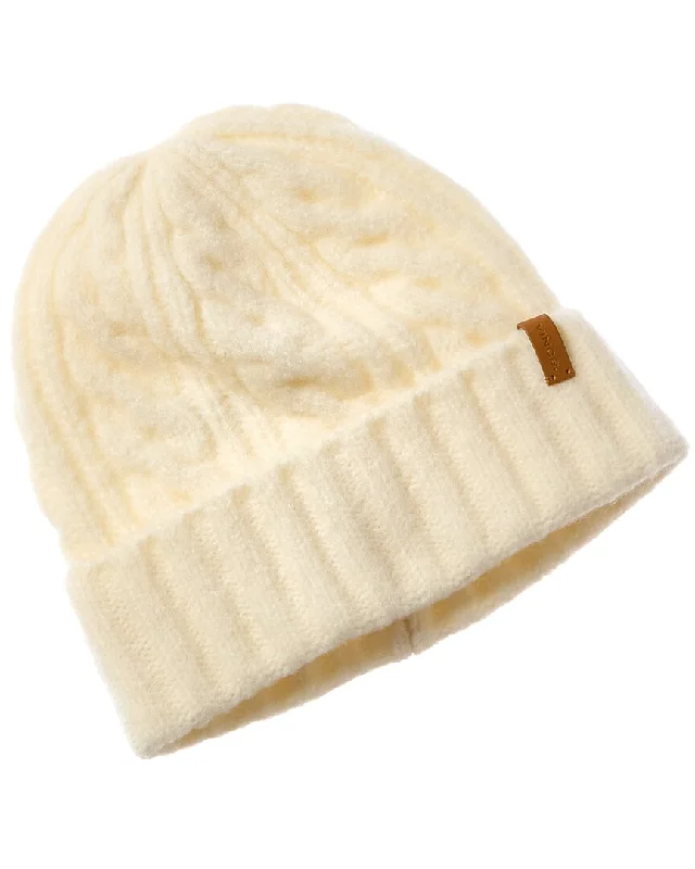 Wool hats for snowy conditions-Vince Airspun Cable Wool-Blend Hat