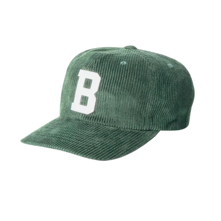 Beanies & Headbands with Bright Colors-Brixton Big B MP Cap - Emerald Cord